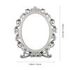 ibasenice Vintage Makeup Mirror, Silver Zinc Alloy, Stable Stand Base view 2