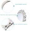 ibasenice Vintage Makeup Mirror, Silver Zinc Alloy, Stable Stand Base view 3