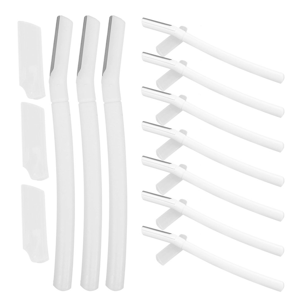 GETAJGHSD 10-Piece Stainless Steel and ABS Eyebrow Trimmers, Lightweight Design for Detailed Trimming at Home and for Beginners
