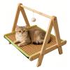 Generic Tip-Resistant Interactive Wooden Cat Scratching Bed view 1