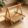 Generic Tip-Resistant Interactive Wooden Cat Scratching Bed view 3