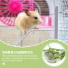 JUMPLAWN Warm Hamster Hammock with Polar Fleece and Linen view 4