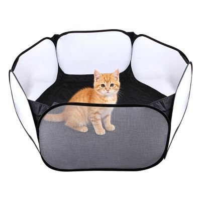 Small Animal Playpen, Non-Slip Portable Enclosure for Indoor Use, Dog Playpen for Cats, Rabbits, Chicks, Kittens, Puppies, Garden, Yard, Home, Bedroom, Camping