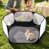 Small Animal Playpen, Non-Slip Portable Enclosure for Indoor Use, Dog Playpen for Cats, Rabbits, Chicks, Kittens, Puppies, Garden, Yard, Home, Bedroom, Camping view 4