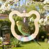 Bear-Shaped Wooden Bird Swing, 18.5 x 18.5 cm view 2