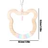 Bear-Shaped Wooden Bird Swing, 18.5 x 18.5 cm view 4