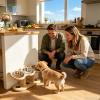 Elevated Dog Bowl with 3 Bowls, Height-Adjustable Pet Water Station view 3
