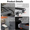 CAFIEDR Adjustable, Quiet, Extendable Trouser Rack, Movable Clothes Rail, Holds up to 35 kg, Ideal for Use Above a Washing Machine, Gray, 514–564 mm view 2