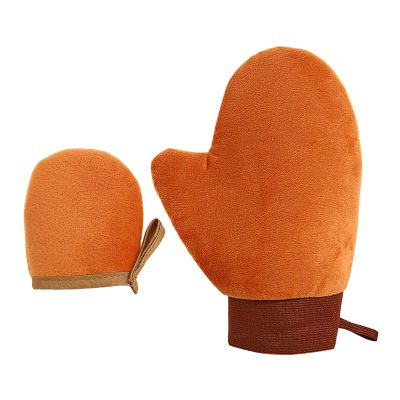 Machine-Washable Flocked Portable Self-Tanning Mitt