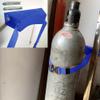 Tall Steel Gas Cylinder Cart with Wheels, Rolling Aluminum Oxygen Cart for Indoor and Outdoor Use, Wall-Mounted Holder for Oxygen and Propane Cylinders, 2 Nitrogen view 1