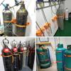 Tall Steel Gas Cylinder Cart with Wheels, Rolling Aluminum Oxygen Cart for Indoor and Outdoor Use, Wall-Mounted Holder for Oxygen and Propane Cylinders, 2 Nitrogen view 2