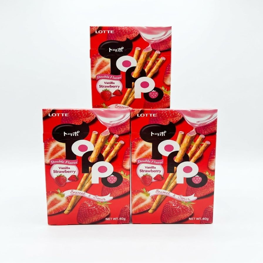 minafood Bundle: Toppo Strawberry Vanilla 40 g + Notepad