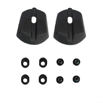 Replacement Heel Pads for RC901, RC902 and RC903 Road Cycling Shoes, Wear-Resistant ABS Repair Pads, Black, 2-Piece Set