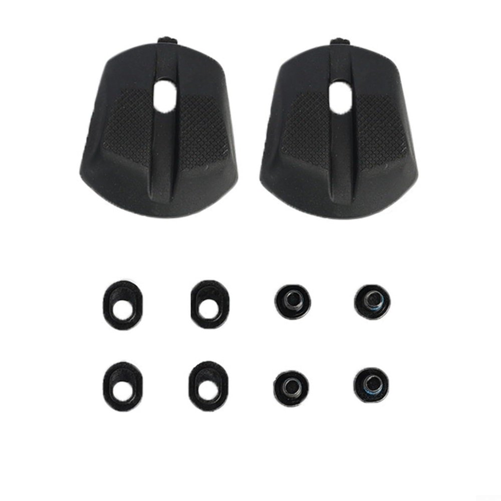 Replacement Heel Pads for RC901, RC902 and RC903 Road Cycling Shoes, Wear-Resistant ABS Repair Pads, Black, 2-Piece Set