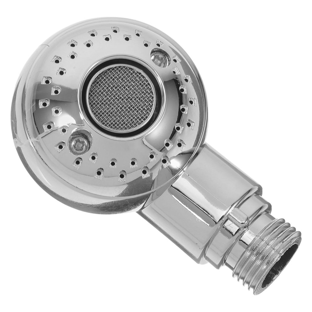 Artibetter Adjustable ABS Faucet Shower Head with Durable Design and Water-Saving Spray Patterns for Pet Grooming and Home Spa Chairs, Silver