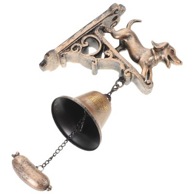 DIYEAH Decorative Dog-Shaped Resin Doorbell with Clear Sound, Easy Installation, and Vintage Style