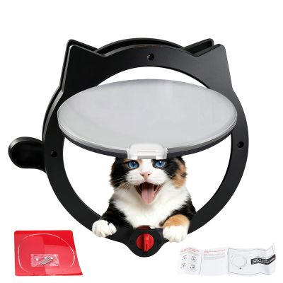 Pet Door with 4 Locking Modes, Weather-Resistant, 30.9 x 25.9 cm