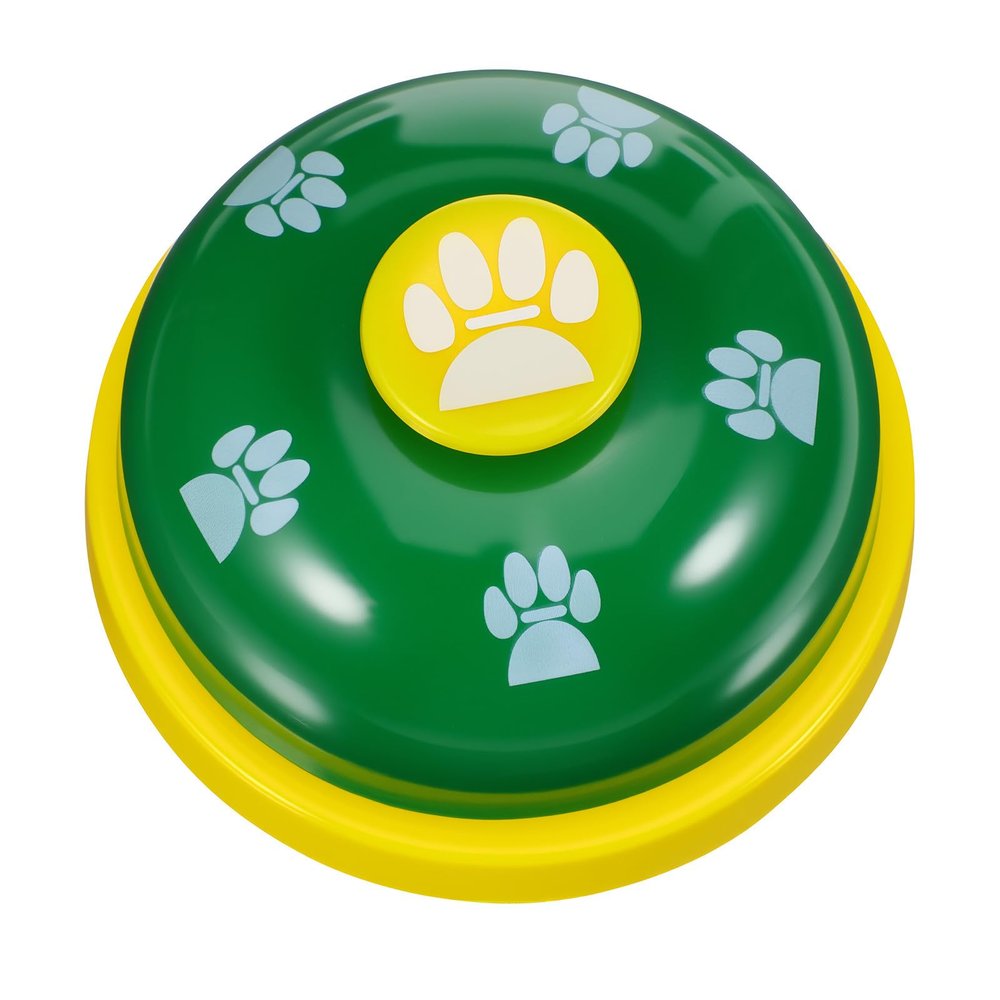 Dog Training Bell with Green Paw Print