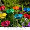Multicolor Metal Bird, Insect & Bee Waterer: Handmade Garden Stake with Weather-Resistant Flower Design view 2