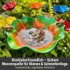 Multicolor Metal Bird, Insect & Bee Waterer: Handmade Garden Stake with Weather-Resistant Flower Design view 3