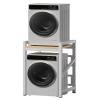 Washer-Dryer Stacking Stand with Adjustable Storage Shelf, 300 kg Capacity view 1