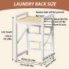 Washer-Dryer Stacking Stand with Adjustable Storage Shelf, 300 kg Capacity view 2