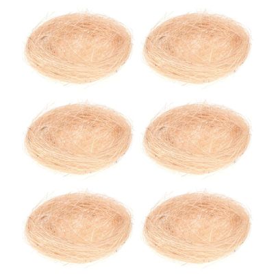 DECHOUS 6-Pack Beige Yarn Chicken Nests for Easter Decor