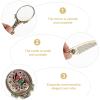 Vintage Double-Sided Aluminum Alloy Makeup Mirror and Comb Set view 3