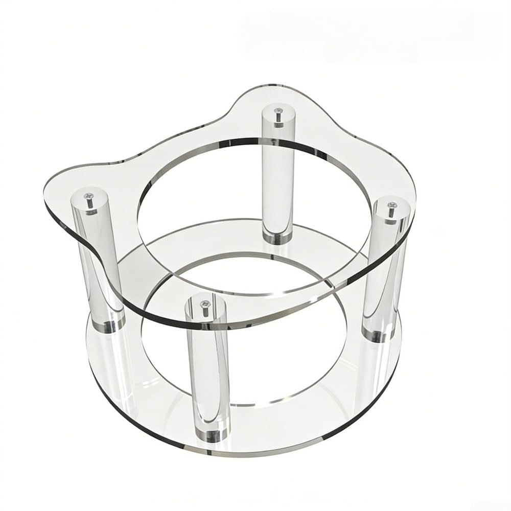 Transparent Acrylic Stand for Cat and Dog Bowls