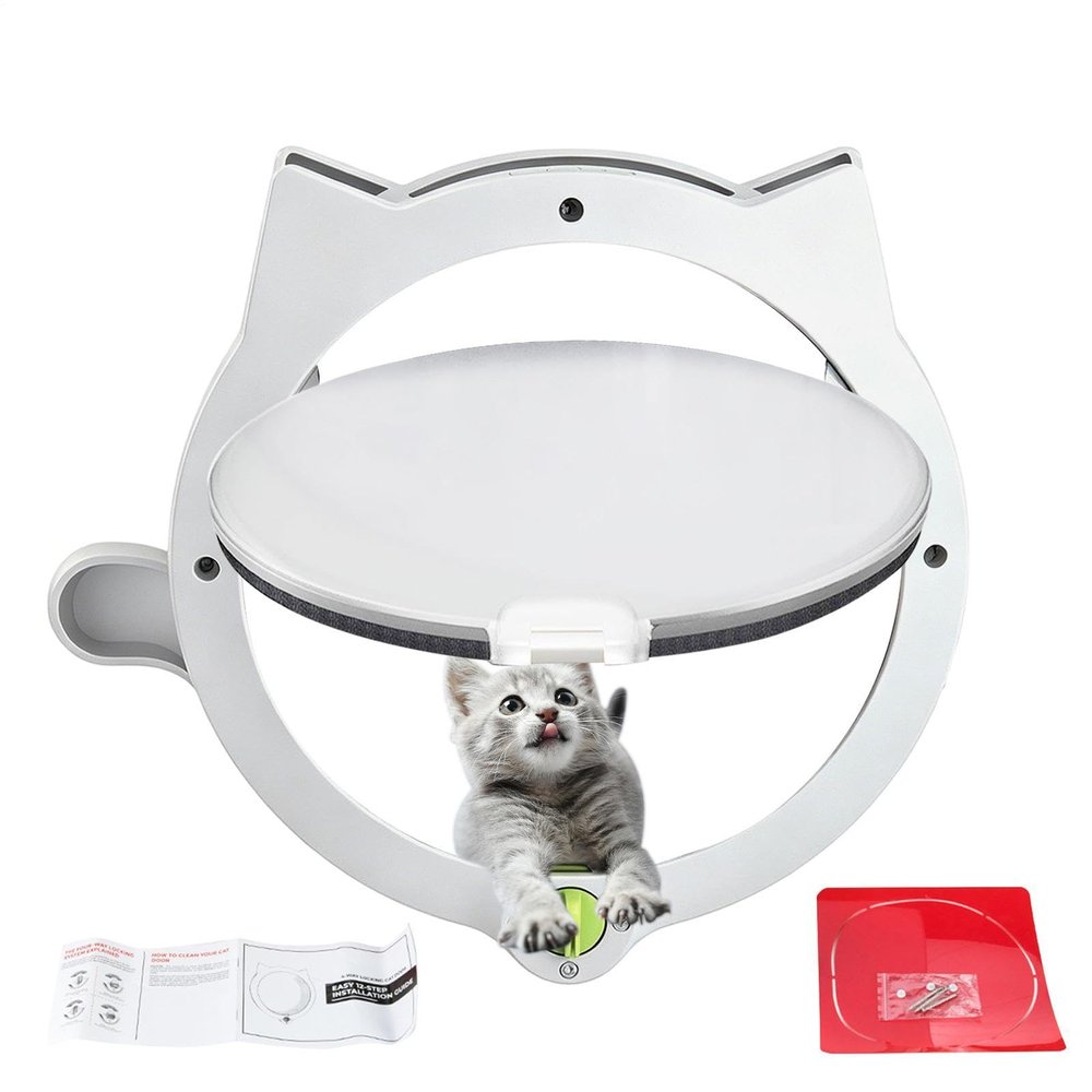Dog Door 31 x 26 cm, 4 Locking Modes, Adjustable