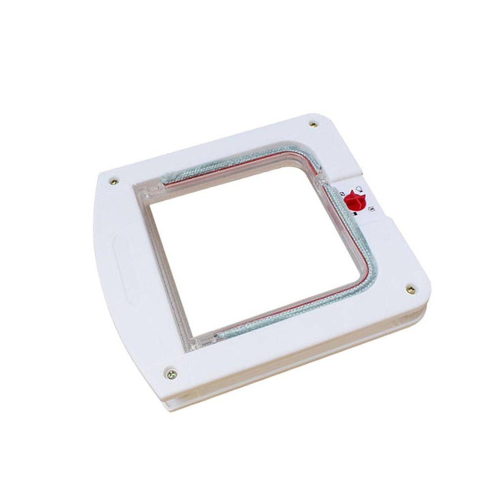 PLAFOPE Controllable Cat Flap, Size S, White ABS, Secure Entry and Exit for Cats and Kittens