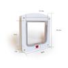 PLAFOPE Controllable Cat Flap, Size S, White ABS, Secure Entry and Exit for Cats and Kittens view 2