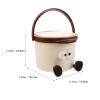 jojofuny Small Plastic Desktop Trash Can with Push-Button Lid view 2