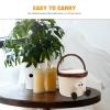 jojofuny Small Plastic Desktop Trash Can with Push-Button Lid view 3