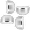 HOMOCONO Stainless Steel Shaving Bowls, 4-Pack, Round with Lids view 1