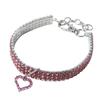 ELEOUTI Crystal Pet Collar with Heart-Shaped Metal Pendant view 1