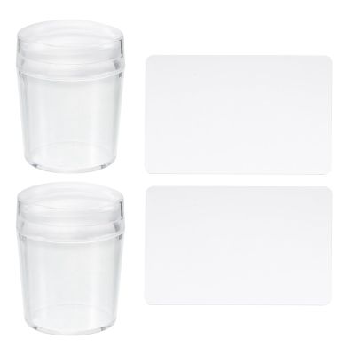 OFFIGAM Clear Nail Stampers, Set of 2, with Clear Silicone Heads
