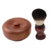 Beard Brush Set for Men with Shaving Bowl, Nylon and Wood view 1