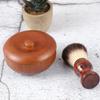 Beard Brush Set for Men with Shaving Bowl, Nylon and Wood view 4