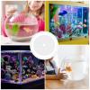 Sosoport Round Transparent Acrylic Aquarium and Terrarium Cover with Protective Anti-Jump Mesh view 3