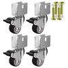 4-Piece Heavy-Duty Furniture Caster Wheels, 1.25-Inch Swivel Casters view 3