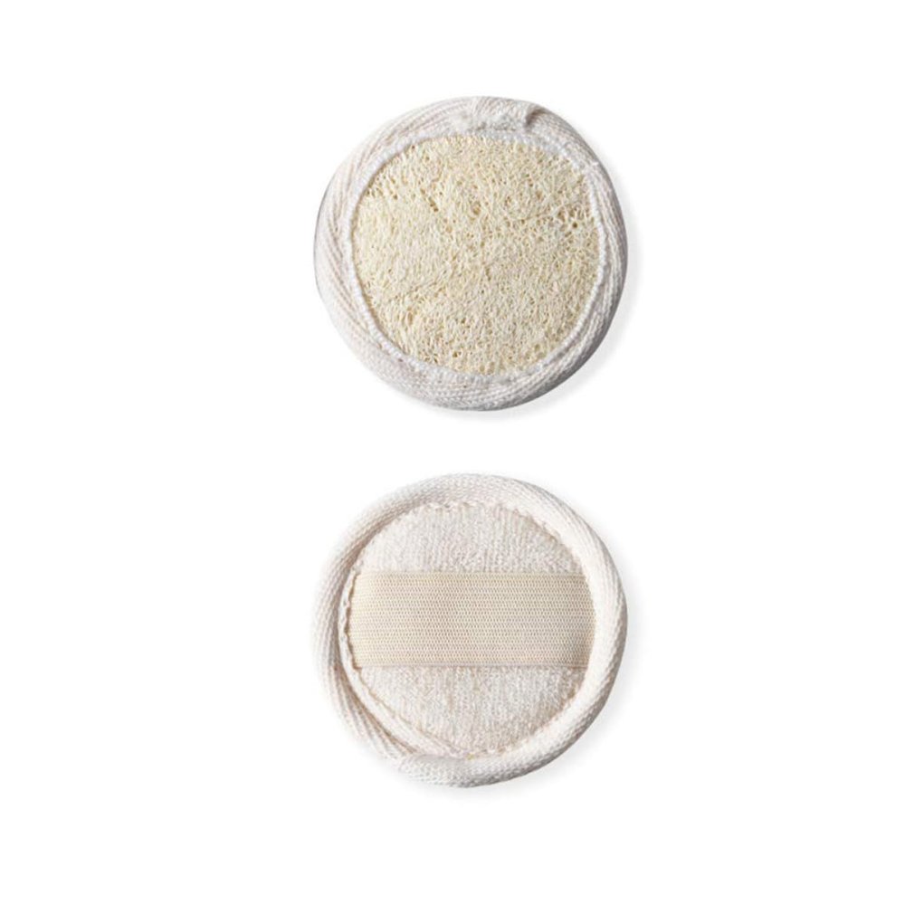 10 Round Loofah Facial Cleansing Pads for Makeup Removal