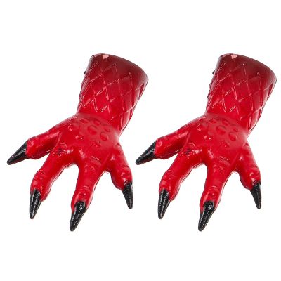 Uonlytech 2-Piece Realistic Monster Finger Covers with Long Tips, Plastic Halloween Decorations for Scary Masquerade and Cosplay Accessories, Random Color