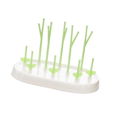 Tree-Shaped Baby Bottle Holder with Adjustable Positions and Drip Tray