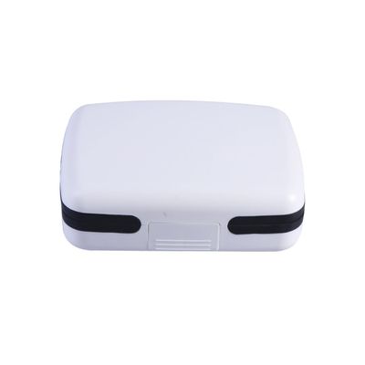 Hard-Shell Hearing Aid Case, White Plastic Storage Box