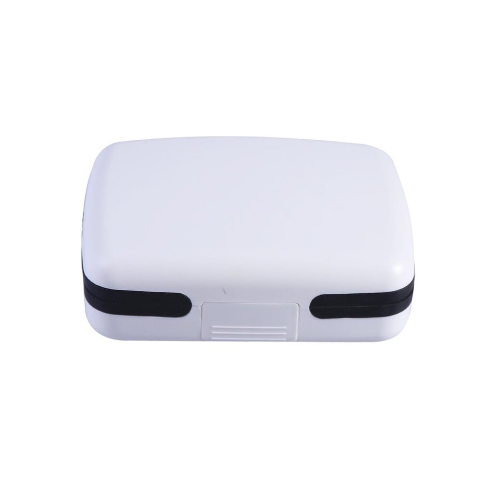 Hard-Shell Hearing Aid Case, White Plastic Storage Box