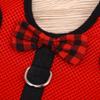 ibasenice Lightweight and Comfortable Pet Harness with Leash in Red for Small Animals view 3