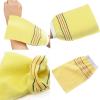 20-Piece One-Sided Exfoliating Bath Cloths, Coarse Yellow Polyester view 2