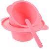 Adorainbow 400 ml Nonstick Silicone Mask Mixing Bowl, Foldable Wax Melting Container, Pink view 1