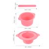 Adorainbow 400 ml Nonstick Silicone Mask Mixing Bowl, Foldable Wax Melting Container, Pink view 2